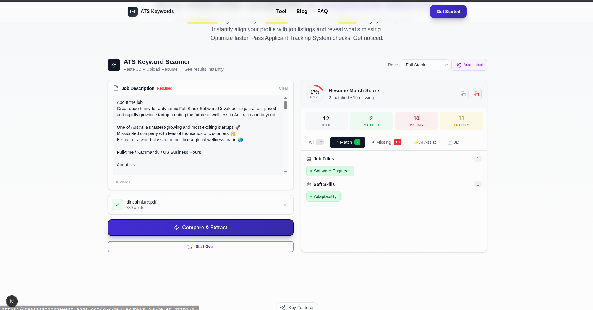 Keyword Matching Analysis